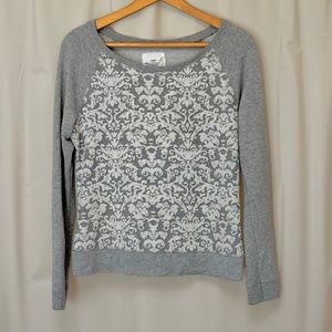 H&M gray and white textured sweater